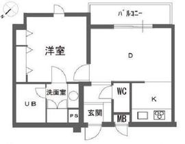 エルスタンザ中目黒 101 間取り図