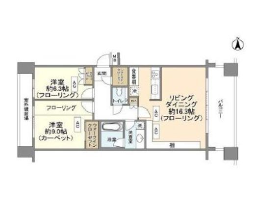 マスタービューレジデンス 8階 間取り図