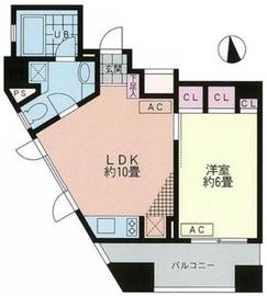 KDXレジデンス西麻布 1302 間取り図