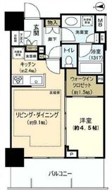 パークタワー西新宿エムズポート 8階 間取り図