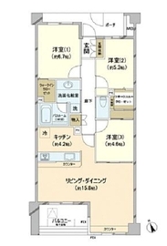 アトラス諏訪町レジデンス 3階 間取り図