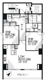 ソラシア八丁堀イースト 15階 間取り図