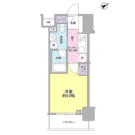 サンピエス大森 802 間取り図