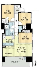 ザ・グランアルト錦糸町 5階 間取り図