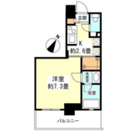 コスモリード目黒学芸大学イースト 201 間取り図
