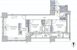 パークタワーグランスカイ 5階 間取り図