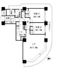 リバーポイントタワー 1901 間取り図