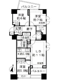 ザ・パークハウス四番町レジデンス 12階 間取り図