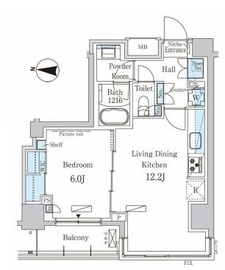 パークアクシス押上サウス 805 間取り図