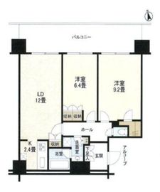 キャピタルマークタワー 38階 間取り図