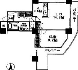 品川シーサイドビュータワー2 1905 間取り図
