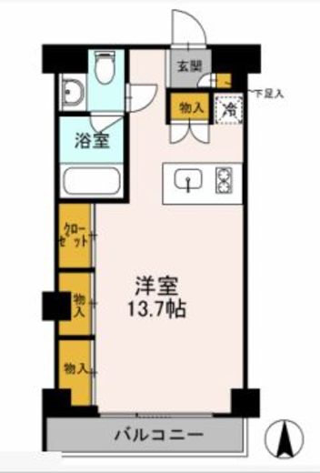 カスタリア目黒鷹番 403 間取り図