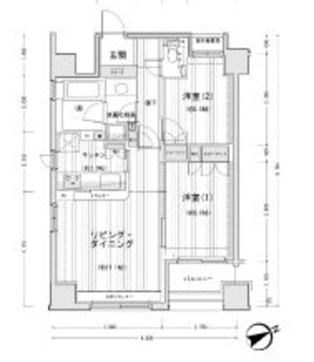 ドゥーエ銀座イースト2 301 間取り図