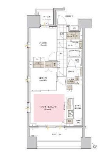 クレヴィア池袋イースト 3階 間取り図