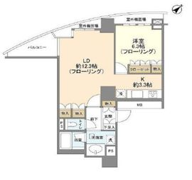 ドレッセ目黒インプレスタワー 3階 間取り図