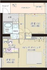 ガーデニエール砧ウエスト 823 間取り図