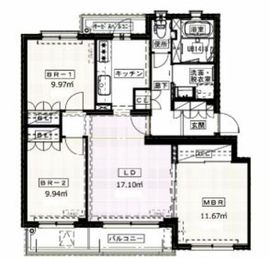 アソシエール中落合 1-202 間取り図