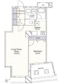 ベラカーサ南池袋 1704 間取り図