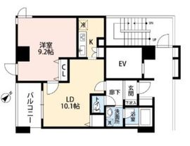 クレール中野 401 間取り図