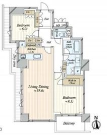 ジオグランデ元麻布 3階 間取り図