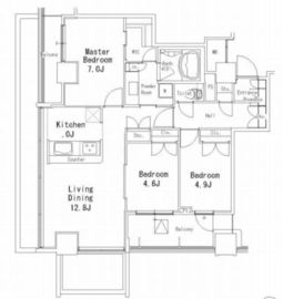 MFPR目黒タワー 1803 間取り図