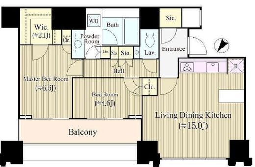 THE ROPPONGI TOKYO CLUB RESIDENCE 20階 間取り図