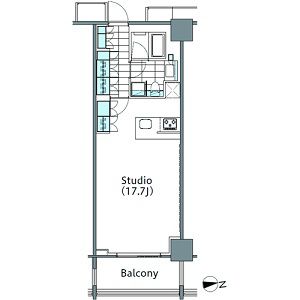 コンフォリア新宿イーストサイドタワー 721 間取り図