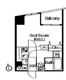 グランパセオ市谷甲良町 201 間取り図