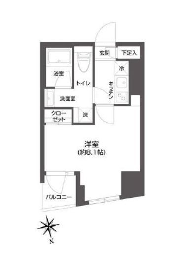 グランパセオ市谷甲良町 702 間取り図