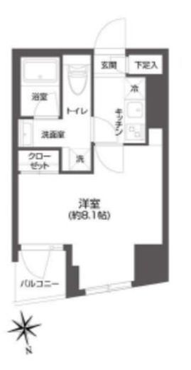 グランパセオ市谷甲良町 1202 間取り図