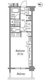 デュオステージ中落合 1階 間取り図