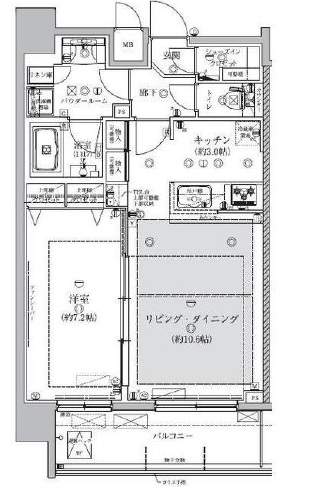 クレイシア芝浦 10階 間取り図