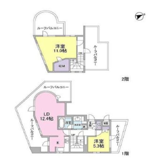 THEパームス代々木上原コスモテラス 10階 間取り図