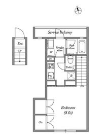 TSURUKIレジデンス恵比寿 203 間取り図