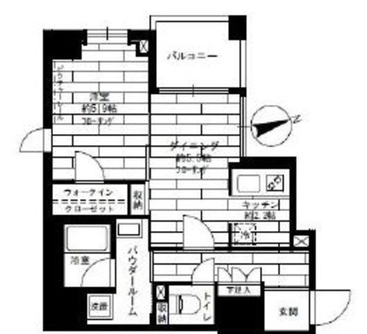 ステージグランデ蔵前 14階 間取り図