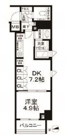 パークリュクス白金mono グレージュ 4階 間取り図