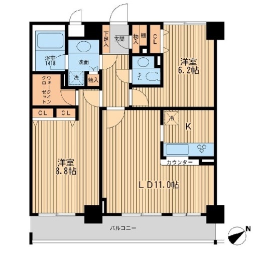 ラポール三田 703 間取り図