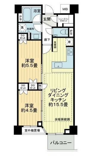 オープンレジデンシア高輪台 2階 間取り図