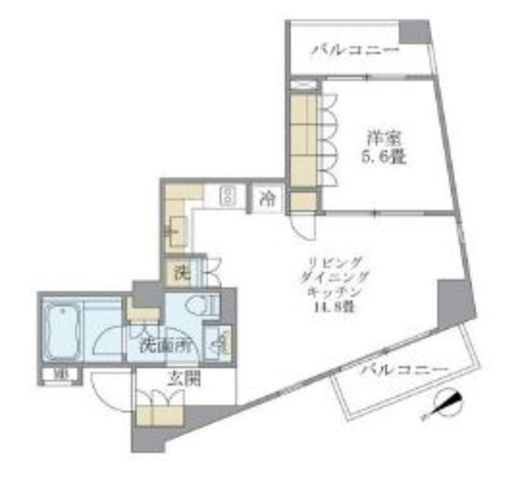 アパートメンツ元麻布内田坂 506 間取り図