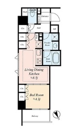 オーベル渋谷dL 2階 間取り図