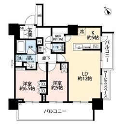 プラウドタワー東池袋 2階 間取り図