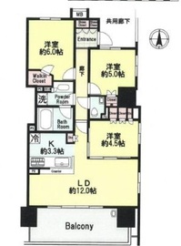 ザ・グランアルト錦糸町 10階 間取り図