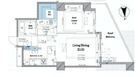 レグノ・ラフィネ南青山 2階 間取り図