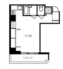 広尾ウエスト 8B 間取り図