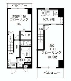 ファインクレスト上目黒 202 間取り図