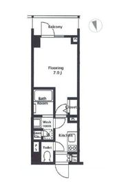 サングラータ広尾 202 間取り図