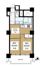 六本木ビュータワー 13階 間取り図