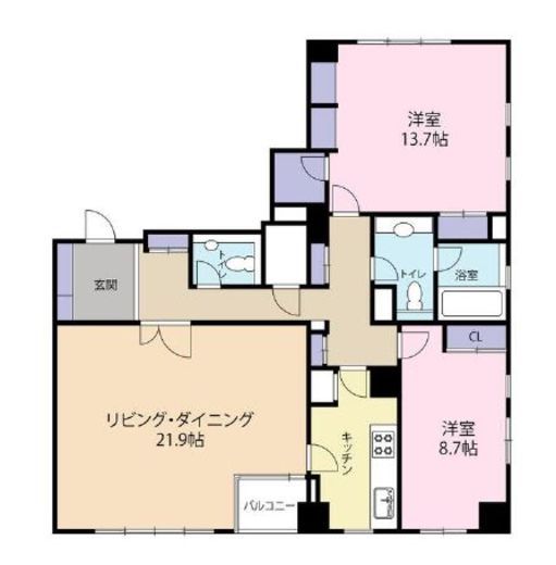 ルグラン三番町 401 間取り図