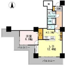 品川シーサイドビュータワー1 503 間取り図