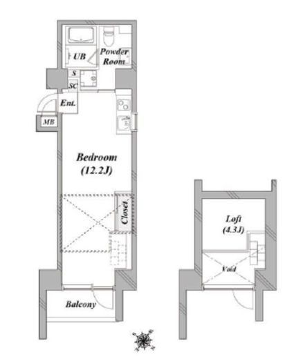 taliesin CY（タリアセンシーワイ） 201 間取り図